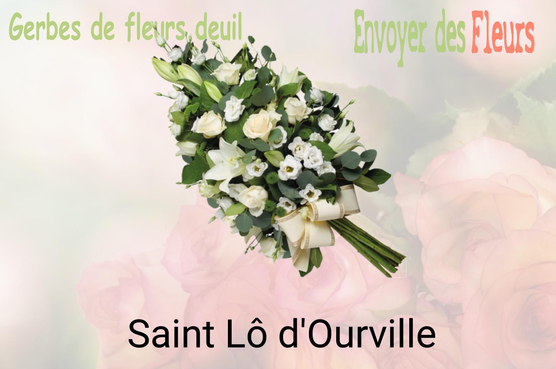 Gerbe de fleurs de deuil livrée à Saint-Lô-d'Ourville